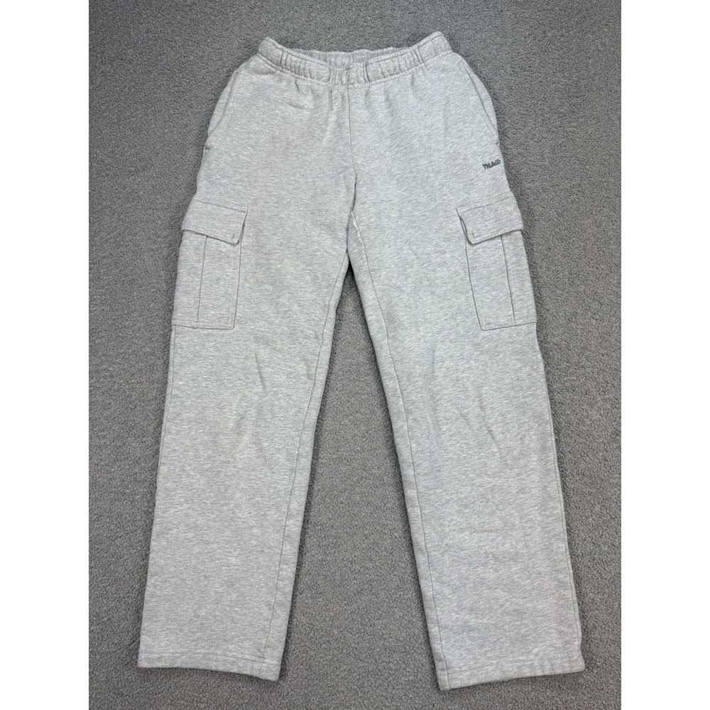 TNA Cargo Sweatpants Women's 2XS Gray Sweatfleece Mega Fit Cozy Baggy Lounge